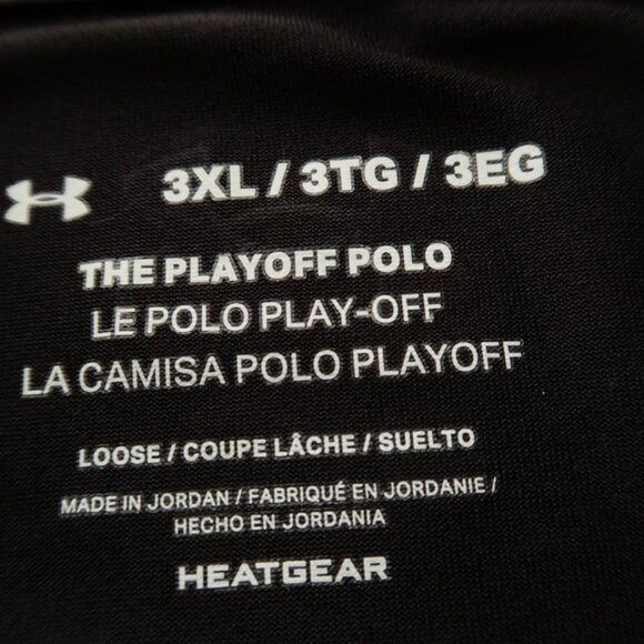 Under Armour Blue-Black DayGlo Striped The Playoff Polo (3XL) OMG - Picture 12 of 12